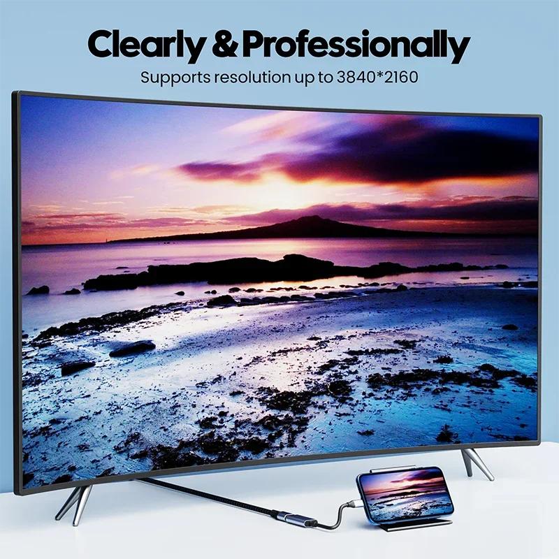 USB C-HDMI-совместимый кабель-адаптер типа C 4K USB HDTV-конвертерный кабель для проектора MacBook Pro, ноутбука, планшета, Huawei Samsung
USB C-HDMI-совместимый кабель-адаптер типа C 4K USB HDTV-конвертерный кабель для проектора MacBook Pro, ноутбука, планшета, Huawei Samsung