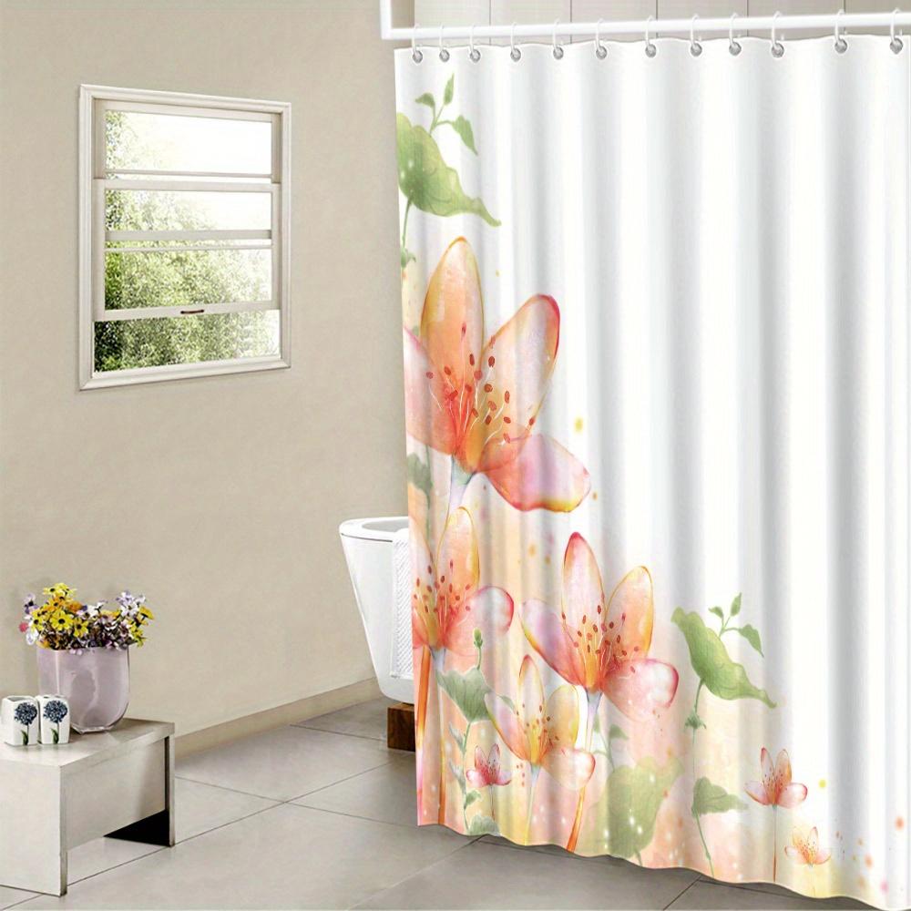 Beautiful Shower Curtain - Pink & Orange Lilies, Watercolor Style With Gentle Gradients, Dreamy Pastel Backdrop, Polyester W60H190(CM)-1 Pcs
Beautiful Shower Curtain - Pink & Orange Lilies, Watercolor Style With Gentle Gradients, Dreamy Pastel Backdrop, Polyester W60H190(CM)-1 Pcs