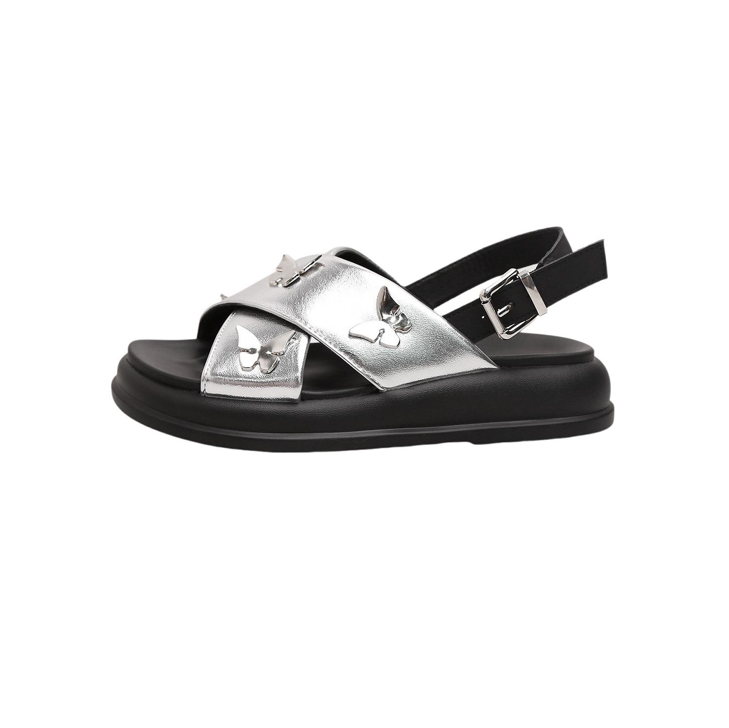 Sandals women s summer wear 2025 new leather soft sole not tired feet wear fashion butterfly versatile platform sandals 35 срібний
Sandals women s summer wear 2025 new leather soft sole not tired feet wear fashion butterfly versatile platform sandals 35 срібний