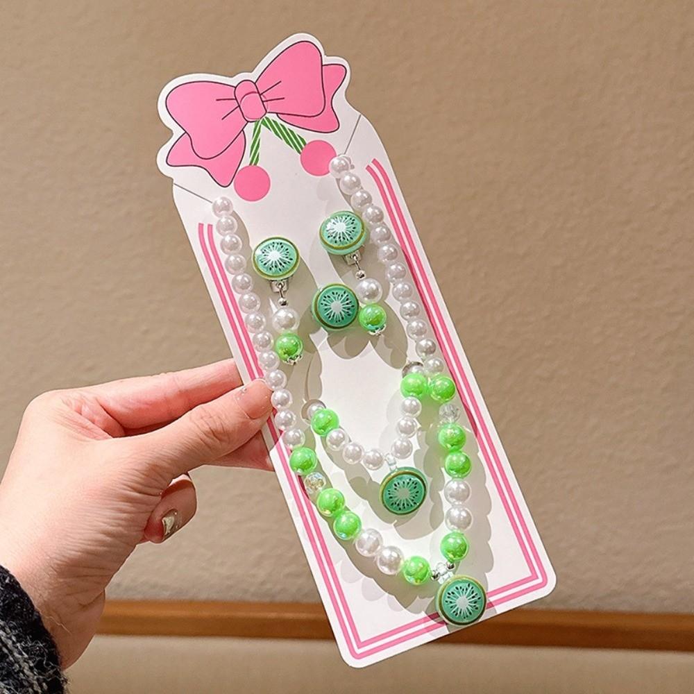 Sweet Necklace Bracelet Set Fruit Themed Earring Fashion Ring Jewelry Accessories Kiwi Fruit
Sweet Necklace Bracelet Set Fruit Themed Earring Fashion Ring Jewelry Accessories Kiwi Fruit