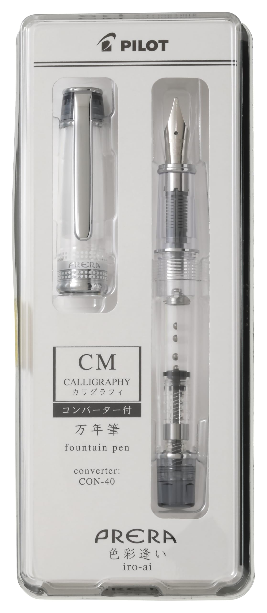 PILOT Prera Fountain Color Encounter Transparent PFPR1TBCM Pen, CM, Calligraphy, Black,
PILOT Prera Fountain Color Encounter Transparent PFPR1TBCM Pen, CM, Calligraphy, Black,