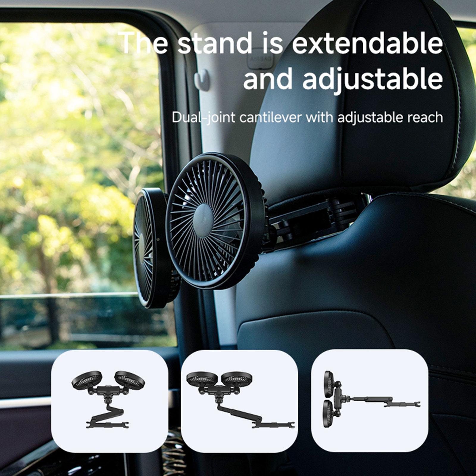 Car Double Head Fan Backseat Auto Cooling Fan USB Portable Multifunctional Adjustable Speeds Suitable for Cars SUVs чорний колір сірий
Car Double Head Fan Backseat Auto Cooling Fan USB Portable Multifunctional Adjustable Speeds Suitable for Cars SUVs чорний колір сірий