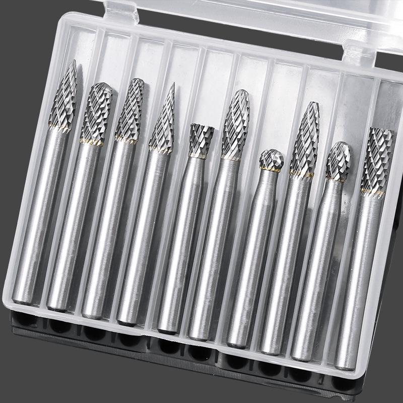 Electric Grinder Tungsten Carbide Rotary File Set: 6mm Shank Double Cut Burr Accessories
Electric Grinder Tungsten Carbide Rotary File Set: 6mm Shank Double Cut Burr Accessories