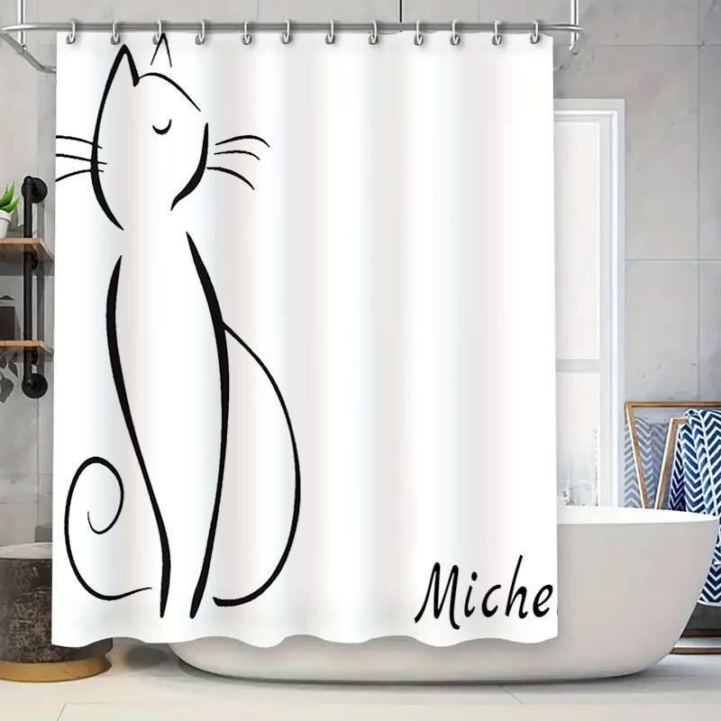 Modern Minimalist Cat Print Shower Curtain Customizable for Pet Lovers Bathroom Decor 90x180cm
Modern Minimalist Cat Print Shower Curtain Customizable for Pet Lovers Bathroom Decor 90x180cm