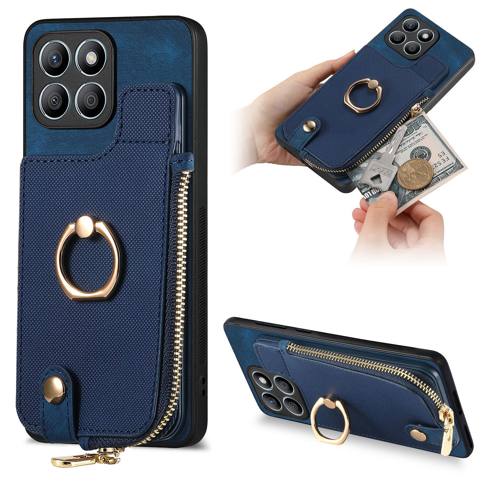 For Honor X8b 4G Case Leather+PC+TPU Phone Cover Card Holder Zipper Pocket Kickstand Blue
For Honor X8b 4G Case Leather+PC+TPU Phone Cover Card Holder Zipper Pocket Kickstand Blue