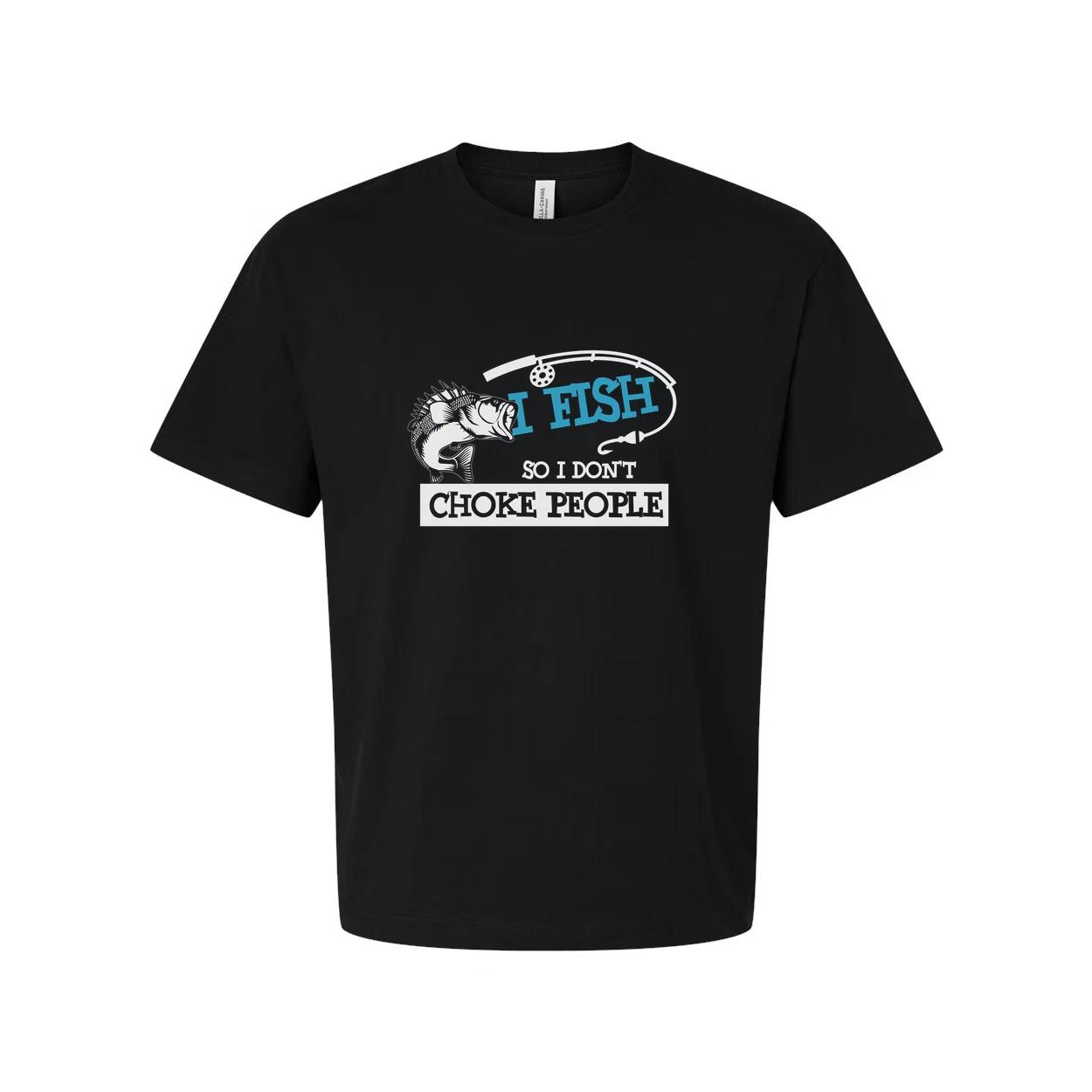 Unisex Fishing T Shirt With Humorous I Fish So I Don’t Choke People Graphic Tee L
Unisex Fishing T Shirt With Humorous I Fish So I Don’t Choke People Graphic Tee L
