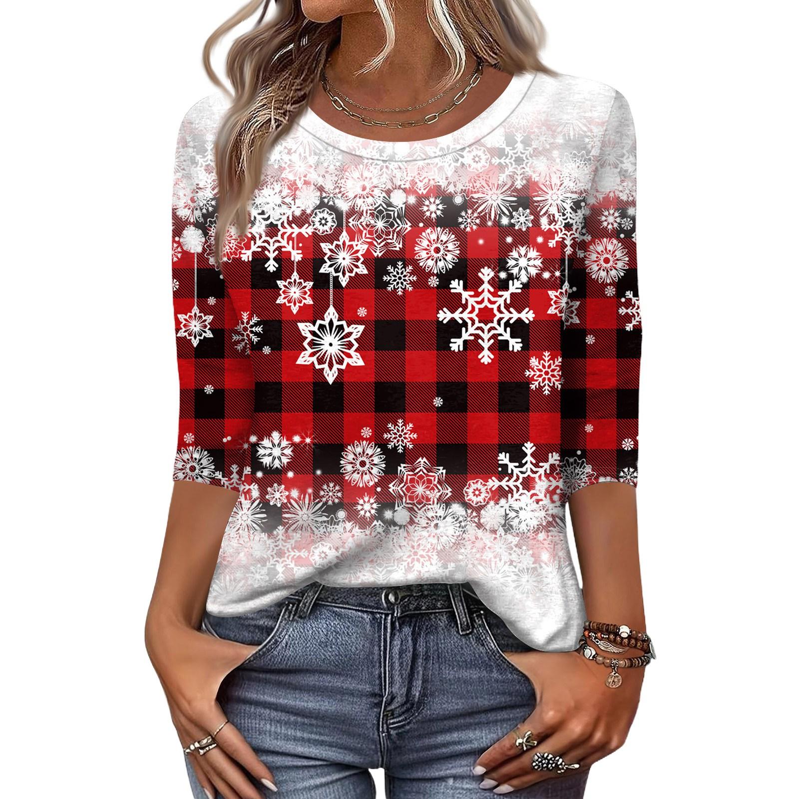 Женская модная повседневная свободная футболка с круглым вырезом и рукавами 3/4 с принтом, женский топ XL красный
Женская модная повседневная свободная футболка с круглым вырезом и рукавами 3/4 с принтом, женский топ XL красный