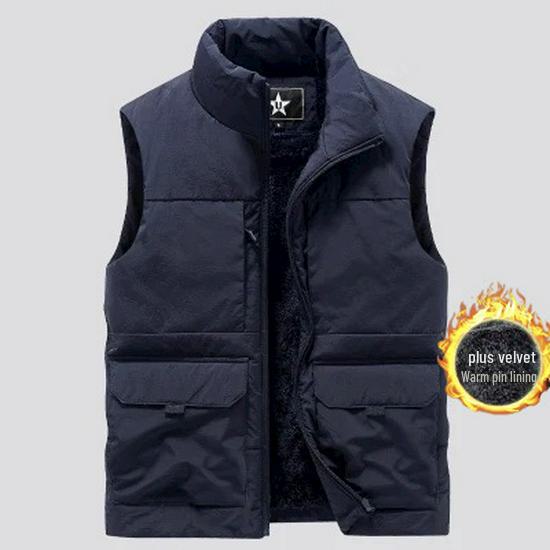 Мужской повседневный флисовый жилет с воротником-стойкой и множеством карманов на осень/зиму M fits 80-100 pounds
Мужской повседневный флисовый жилет с воротником-стойкой и множеством карманов на осень/зиму M fits 80-100 pounds