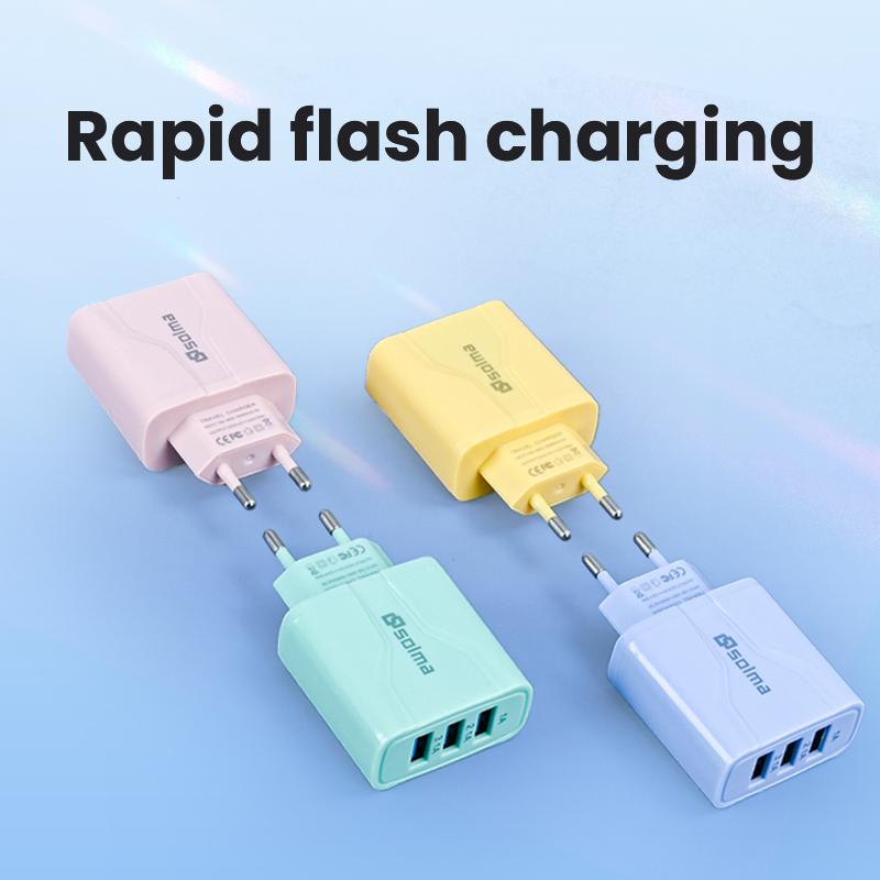 Macaron Color EU Standard 3 Ports USB Mobile Travel Charger For iPhone Samsung Plug Charging Universal Adapter EU
Macaron Color EU Standard 3 Ports USB Mobile Travel Charger For iPhone Samsung Plug Charging Universal Adapter EU