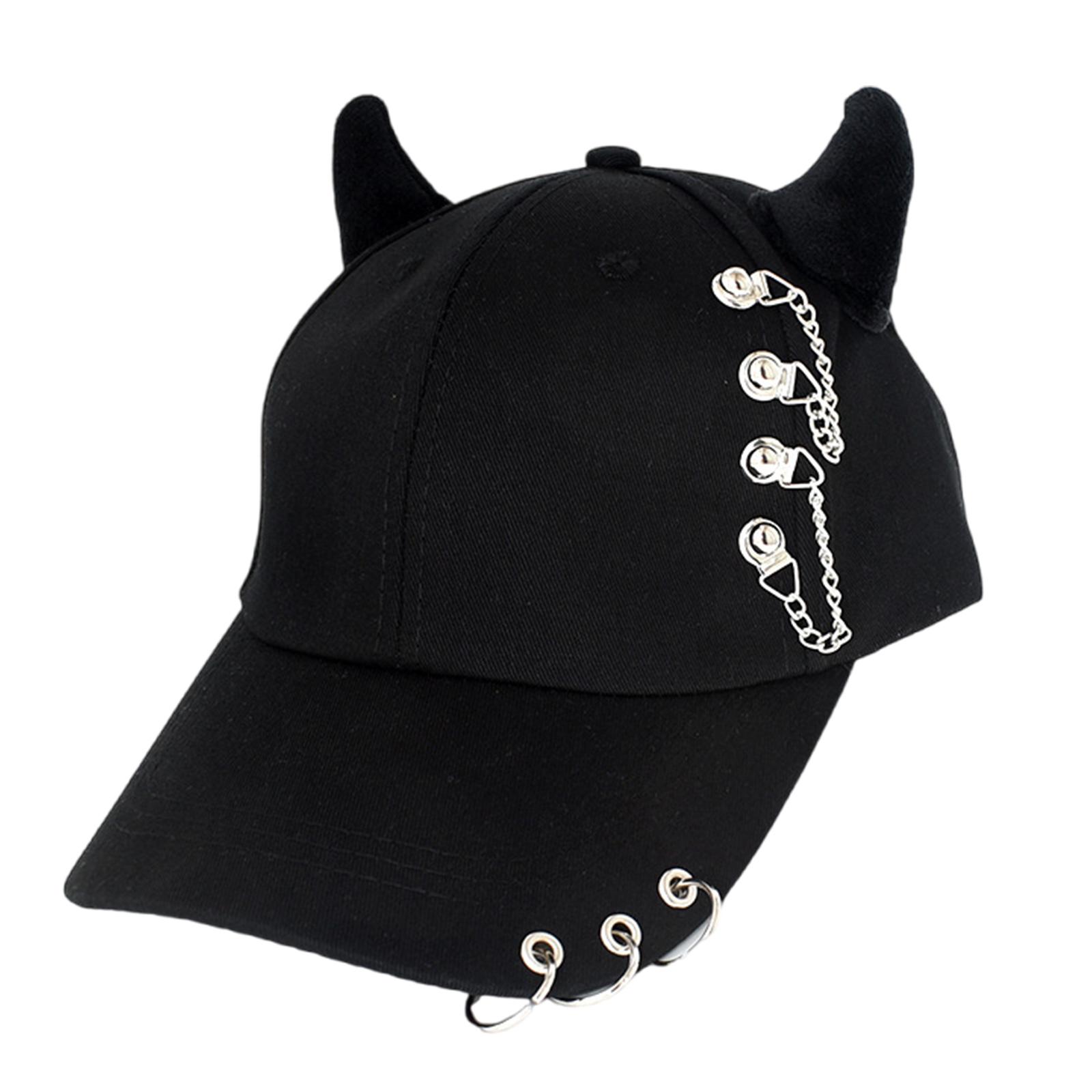 Модная бейсболка в стиле хип-хоп с металлическим кольцом, регулируемым ремешком, хлопковая шляпа с рожками, уникальная уличная одежда для мужчин и женщин 1 чёрный
Модная бейсболка в стиле хип-хоп с металлическим кольцом, регулируемым ремешком, хлопковая шляпа с рожками, уникальная уличная одежда для мужчин и женщин 1 чёрный