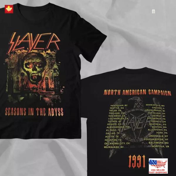 Slayer Band Seasons in the Abyss 1991 North American Tour T-Shirt Vintage Metal Unisex T-Shirt M
Slayer Band Seasons in the Abyss 1991 North American Tour T-Shirt Vintage Metal Unisex T-Shirt M