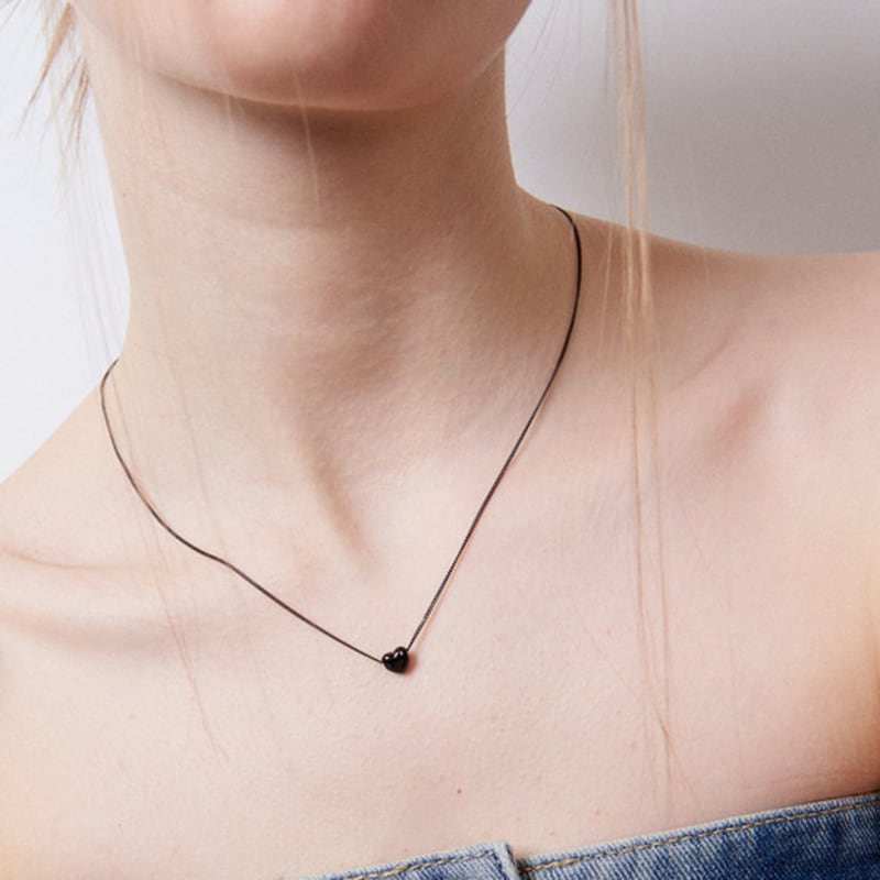 emott Heart bean Necklace Silver
emott Heart bean Necklace Silver