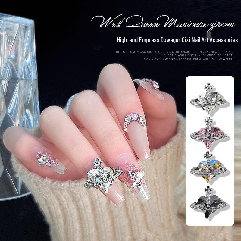 Westwood Alloy Crystal Crooked Heart Nail Art Jewelry Rhinestone - Celebrity Style Nail Accessory
Westwood Alloy Crystal Crooked Heart Nail Art Jewelry Rhinestone - Celebrity Style Nail Accessory
