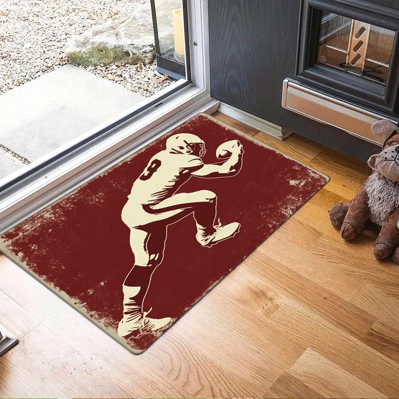 1pc Vintage American Football Player Silhouette Doormat - 0.47inch Thick Flannel, Non-Slip & Machine Washable, Artistic Sports S 40cm x 60cm
1pc Vintage American Football Player Silhouette Doormat - 0.47inch Thick Flannel, Non-Slip & Machine Washable, Artistic Sports S 40cm x 60cm