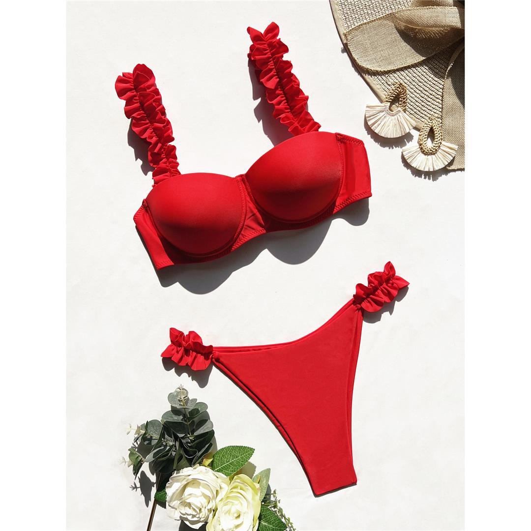 Новый купальник бикини с рюшами и пуш-ап, женский купальник, женский комплект бикини из двух частей с чашкой бюстгальтера, купальный костюм, купальный костюм для леди M красный
Новый купальник бикини с рюшами и пуш-ап, женский купальник, женский комплект бикини из двух частей с чашкой бюстгальтера, купальный костюм, купальный костюм для леди M красный