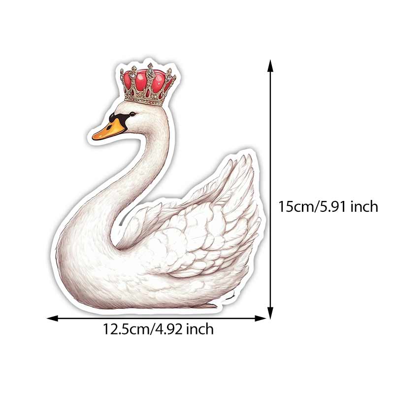 Car Sticker Swan With Crown Car Stickers Waterproof Vinyl Decals Auto Body Window Bumper Decor Motorcycle Helmet Stickers TM345 A-15cm Longest Side
Car Sticker Swan With Crown Car Stickers Waterproof Vinyl Decals Auto Body Window Bumper Decor Motorcycle Helmet Stickers TM345 A-15cm Longest Side