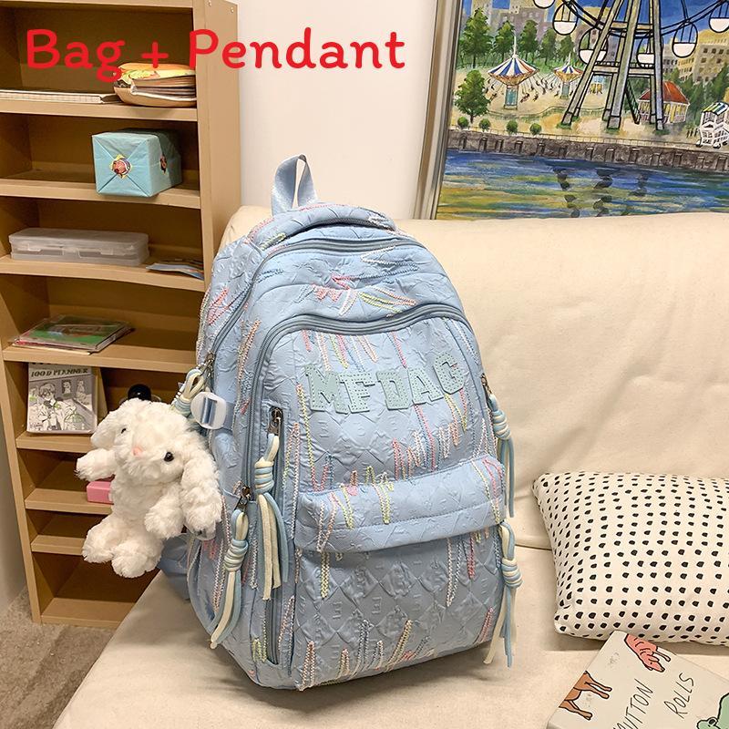 Girls Nylon School Backpack With Letter Pattern And Top Handle For School And Travel
Girls Nylon School Backpack With Letter Pattern And Top Handle For School And Travel