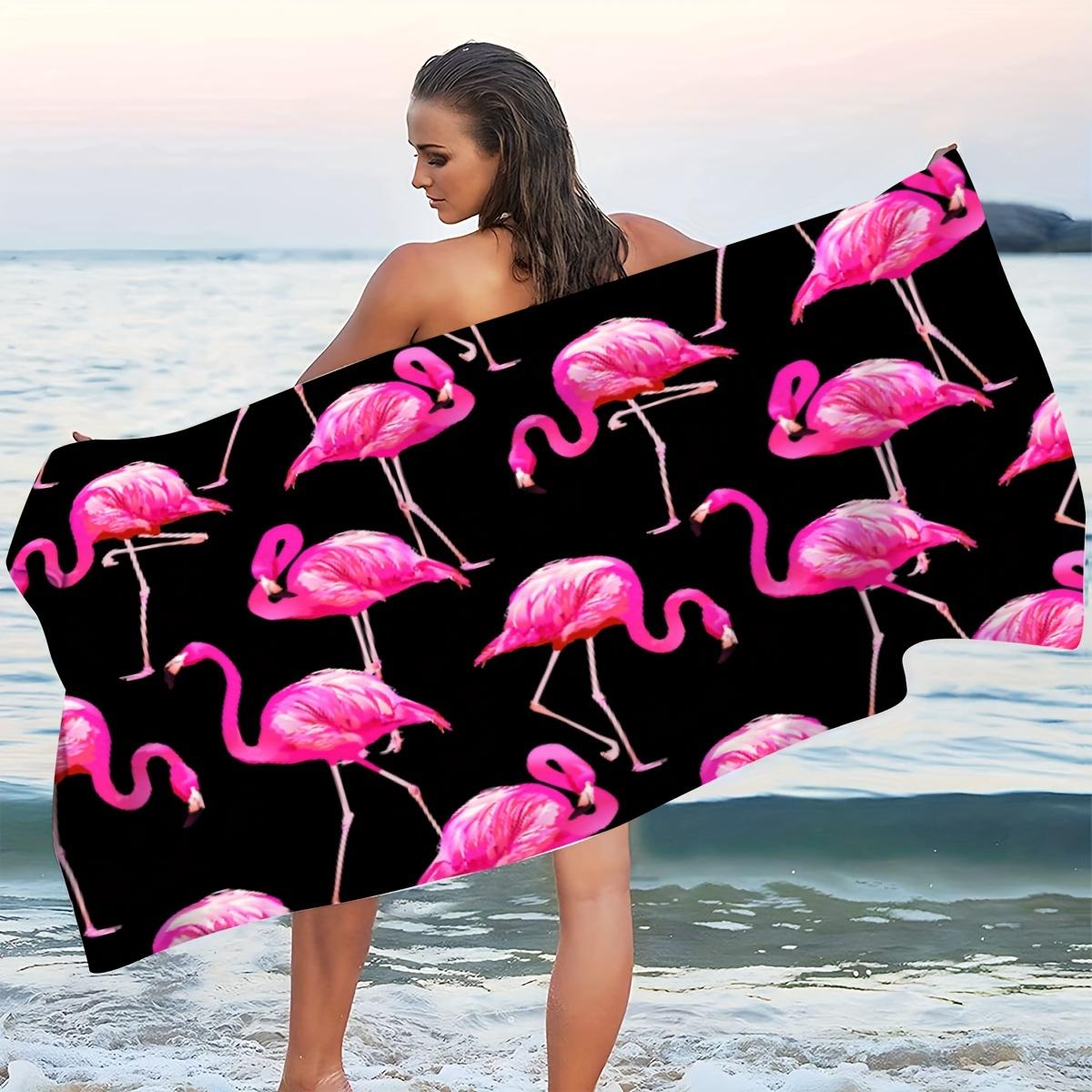 Black Background Hand-Painted Flamingo Microfiber Beach Towel, Quick-Dry Summer Seaside Essential W30*H60(CM)
Black Background Hand-Painted Flamingo Microfiber Beach Towel, Quick-Dry Summer Seaside Essential W30*H60(CM)