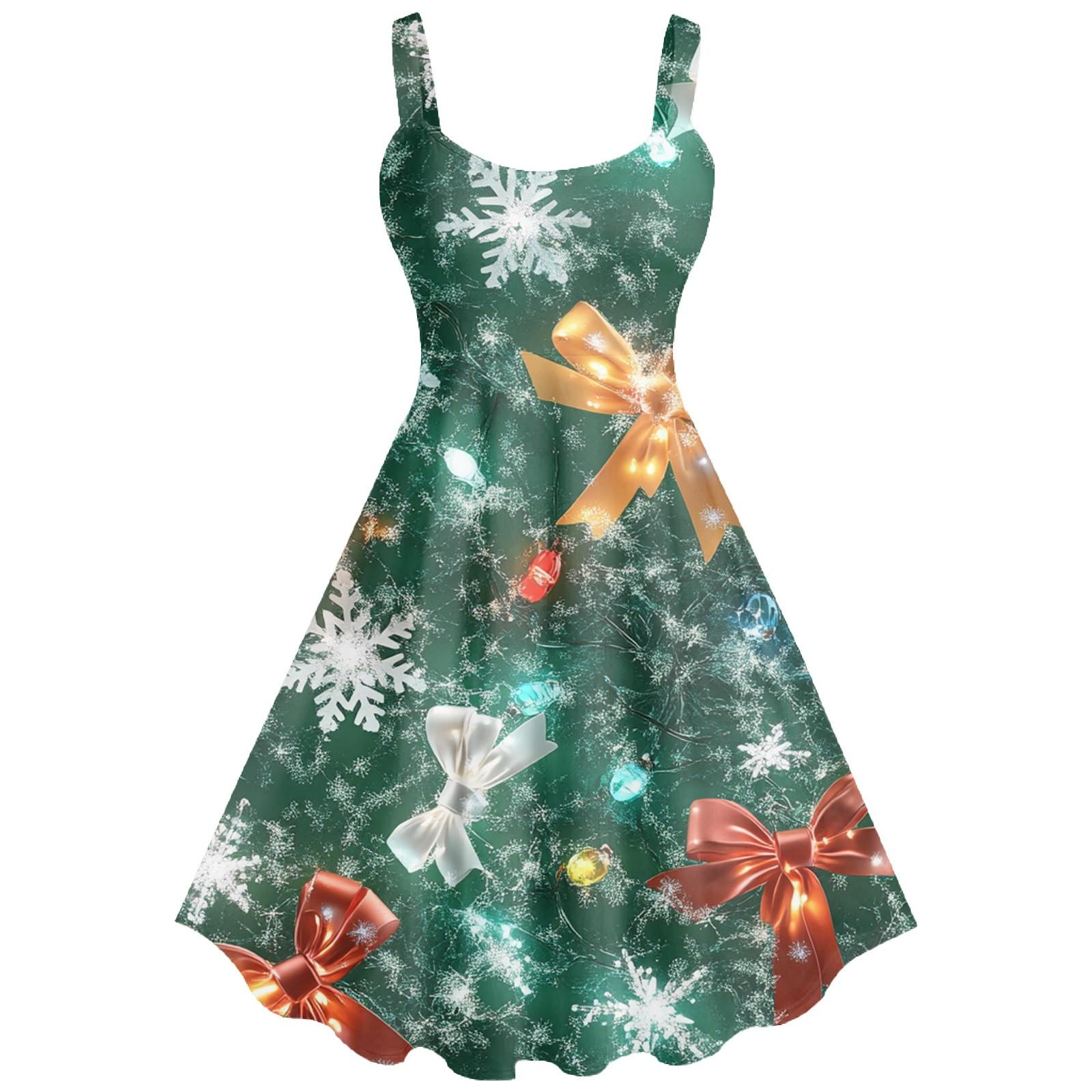 Женское повседневное и модное платье с принтом, сексуальное, на подтяжках, ретро, большое платье-качели S