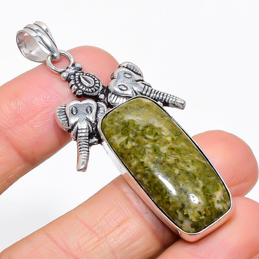 Unakite Gemstone Handmade 925 Sterling Silver Jewelry Pendant 2.36 KJ-194
Unakite Gemstone Handmade 925 Sterling Silver Jewelry Pendant 2.36 KJ-194