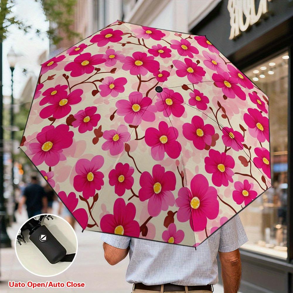 1pc Automatic Folding Umbrella with 8-Rib Sturdy Frame - Pink Floral Print, Shielding, Lightweight & Compact for Daily Commute (as the picture,Iron&8K)
1pc Automatic Folding Umbrella with 8-Rib Sturdy Frame - Pink Floral Print, Shielding, Lightweight & Compact for Daily Commute (as the picture,Iron&8K)