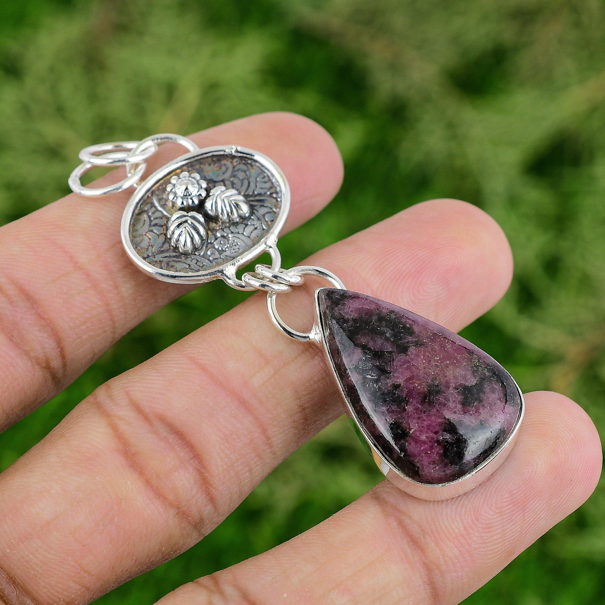 Thanks Giving Day Deal 925 Sterling Silver Natural Rhodonite New Pendant Jewelry
Thanks Giving Day Deal 925 Sterling Silver Natural Rhodonite New Pendant Jewelry