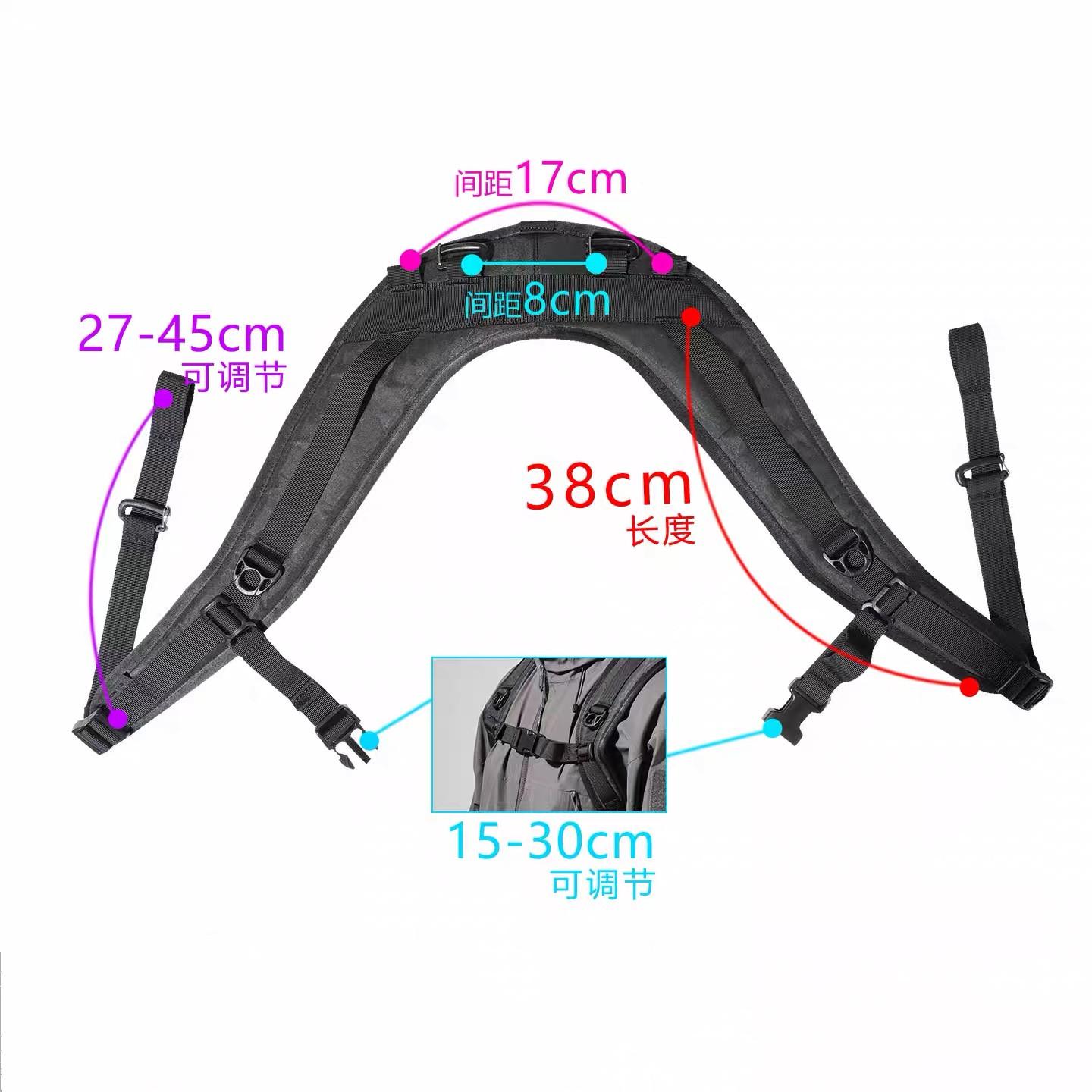 Tactical MOLLE Backpack Strap Multi-function Quick-release Adjsutable Strengthen Outdoor Backpack Shoulder Pad Accessories чорний
Tactical MOLLE Backpack Strap Multi-function Quick-release Adjsutable Strengthen Outdoor Backpack Shoulder Pad Accessories чорний
