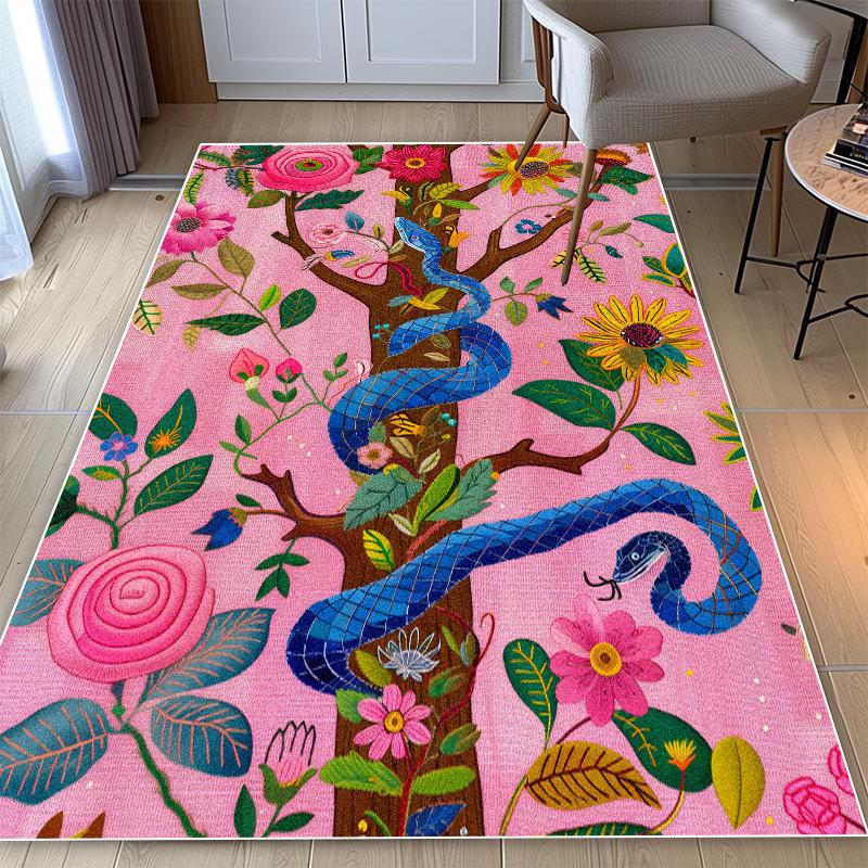 American Style Snake Pattern Carpet Living Room Plant Decoration Bedroom Large Area Rugs Cloakroom Bathroom Non-slip Floor Mat 160*200cm
American Style Snake Pattern Carpet Living Room Plant Decoration Bedroom Large Area Rugs Cloakroom Bathroom Non-slip Floor Mat 160*200cm