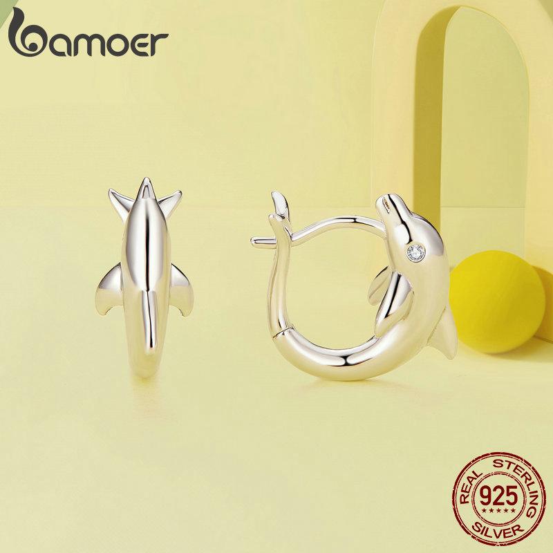 Серьги-кольца BAMOER из стерлингового серебра 925 пробы с дельфином, платиновым покрытием, оригинальный дизайн, пряжки для ушей для женщин, вечерние ювелирные украшения, подарки 925 silver
Серьги-кольца BAMOER из стерлингового серебра 925 пробы с дельфином, платиновым покрытием, оригинальный дизайн, пряжки для ушей для женщин, вечерние ювелирные украшения, подарки 925 silver