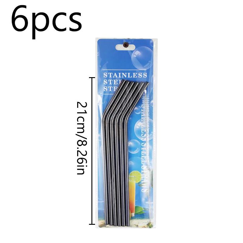 6pcs set Metal Reusable 304 Stainless Steel Portable Straws Straight Bent Drinking Straw Cleaning Brush Set Party Bar accessory
6pcs set Metal Reusable 304 Stainless Steel Portable Straws Straight Bent Drinking Straw Cleaning Brush Set Party Bar accessory