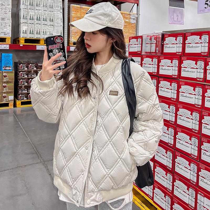 Korean down cotton jacket and cotton jacket women s 2025 new trendy autumn and winter jacket with thin Korean diamond checkered baseball uniform XXL бежевий
Korean down cotton jacket and cotton jacket women s 2025 new trendy autumn and winter jacket with thin Korean diamond checkered baseball uniform XXL бежевий
