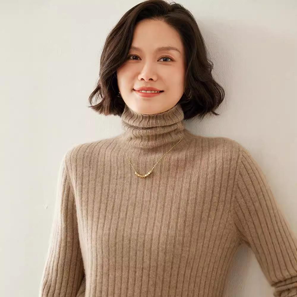 Women s Slim Fit Long Sleeve Knitted Cashmere Turtleneck Sweater - Ribbed Base Layer Pullover for Autumn/Winter XL (130-150 jin)
Women s Slim Fit Long Sleeve Knitted Cashmere Turtleneck Sweater - Ribbed Base Layer Pullover for Autumn/Winter XL (130-150 jin)