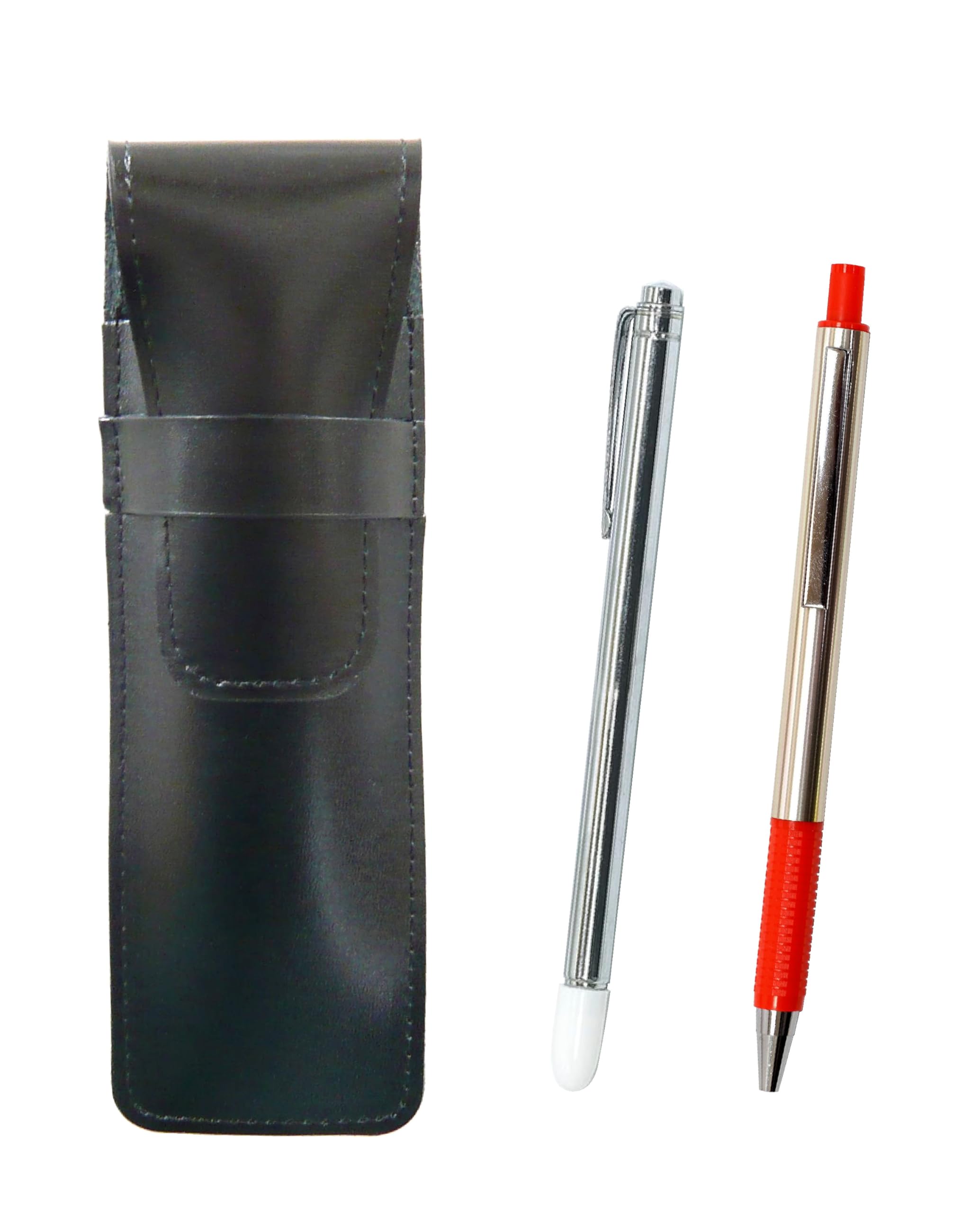 Slim cowhide pencil case black metal indicator stick and FB325 aluminum straight knock ballpoint pen set red ASB-701S-FB325-R
Slim cowhide pencil case black metal indicator stick and FB325 aluminum straight knock ballpoint pen set red ASB-701S-FB325-R