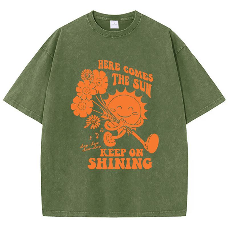 Here Comes The Sun Keep On Shining WomenS TShirts Breathable Casual Tshirts Street Oversize Short Sleeve Cool Fashion T Shirt S
Here Comes The Sun Keep On Shining WomenS TShirts Breathable Casual Tshirts Street Oversize Short Sleeve Cool Fashion T Shirt S