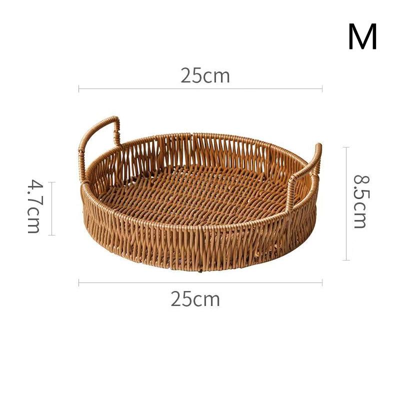 Пищевая тарелка ручной работы из пластика имитация ротанга поднос для хранения круглой формы корзина для хранения фруктов овощей торта с ручкой M
Пищевая тарелка ручной работы из пластика имитация ротанга поднос для хранения круглой формы корзина для хранения фруктов овощей торта с ручкой M