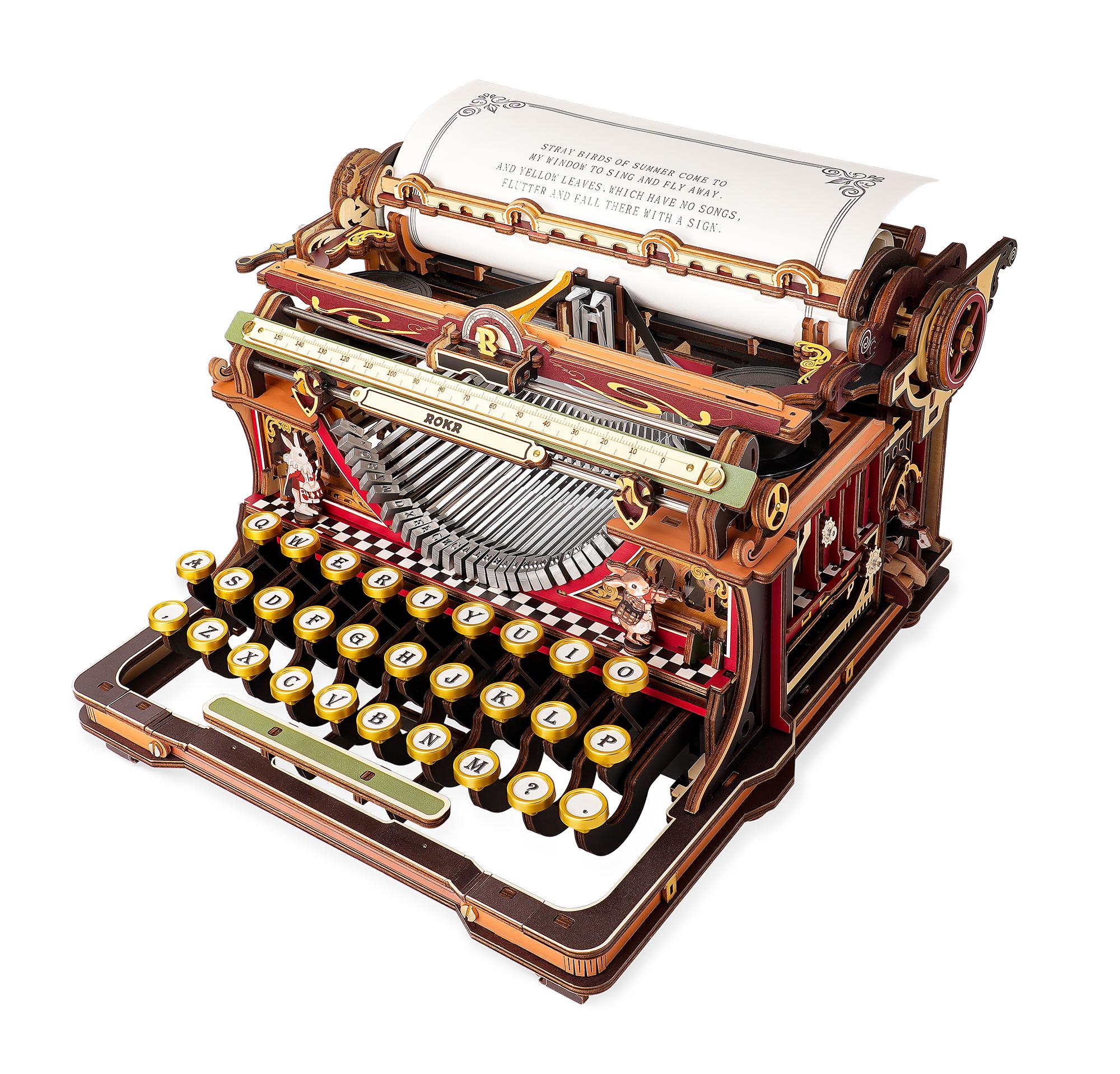ROBOTIME Rokr Mechanical Typewriter Model 3D Wooden Puzzle Functional Typing Experience Unique Birthday Gift for Men
ROBOTIME Rokr Mechanical Typewriter Model 3D Wooden Puzzle Functional Typing Experience Unique Birthday Gift for Men