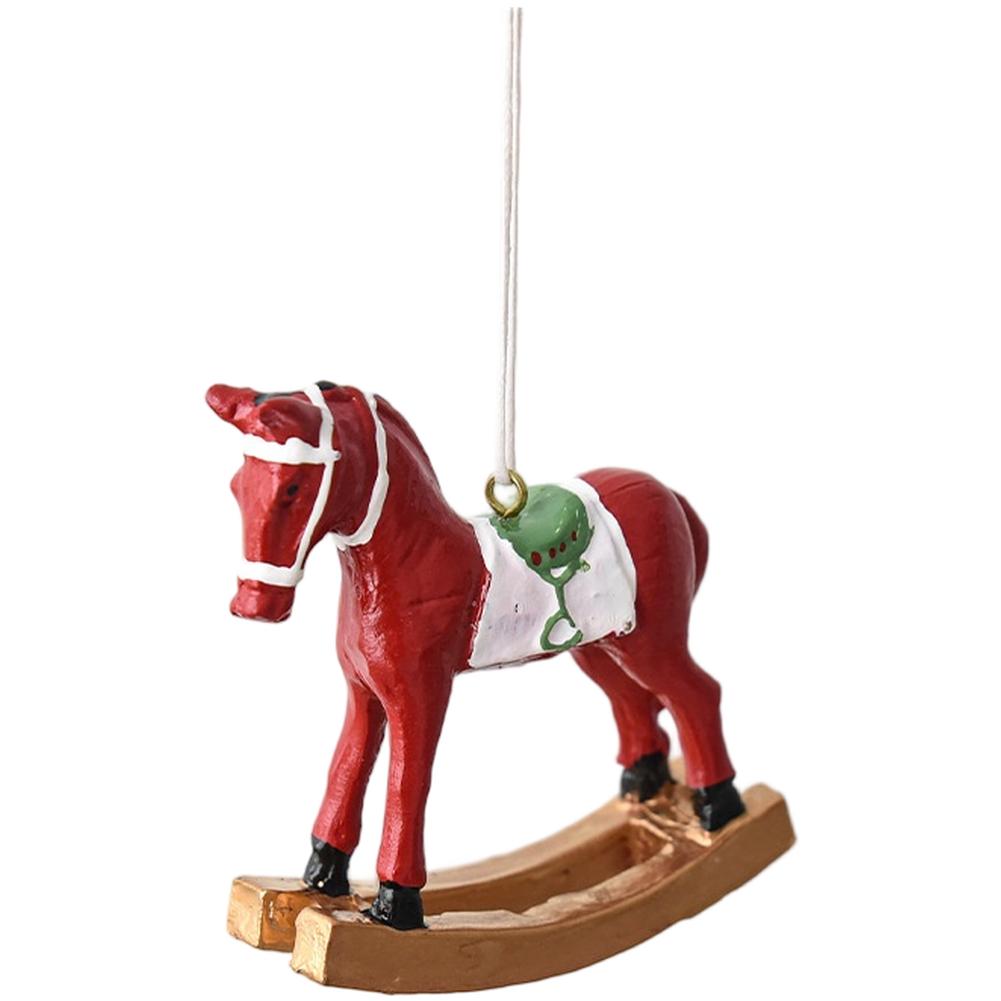 Resin Rocking Horse Hanging Ornament for Tree DIY Christmas Holiday Decor Green White Red European Style Design червоний
Resin Rocking Horse Hanging Ornament for Tree DIY Christmas Holiday Decor Green White Red European Style Design червоний