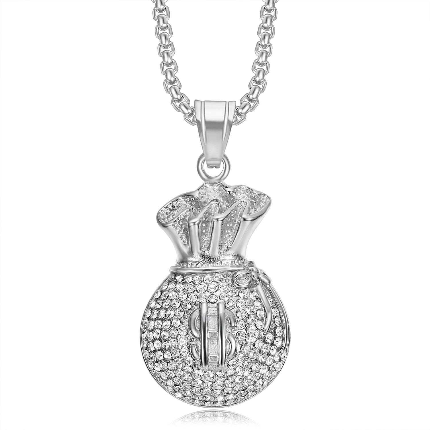 2026 Jewelry 18K Diamond US Dollar Money Bag Pendant Necklace 3MM+60CM
2026 Jewelry 18K Diamond US Dollar Money Bag Pendant Necklace 3MM+60CM