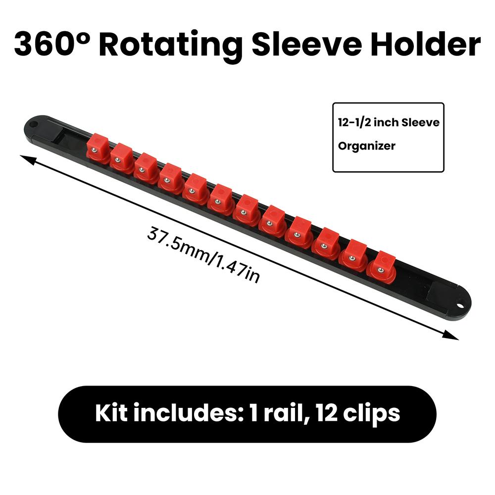 ABS Red/Green 360 Degree Rotating Socket Holder 1/2-inch, 1/4-inch, 3/8-inch Socket Clamp Rail Holder Premium Quality Socket
ABS Red/Green 360 Degree Rotating Socket Holder 1/2-inch, 1/4-inch, 3/8-inch Socket Clamp Rail Holder Premium Quality Socket