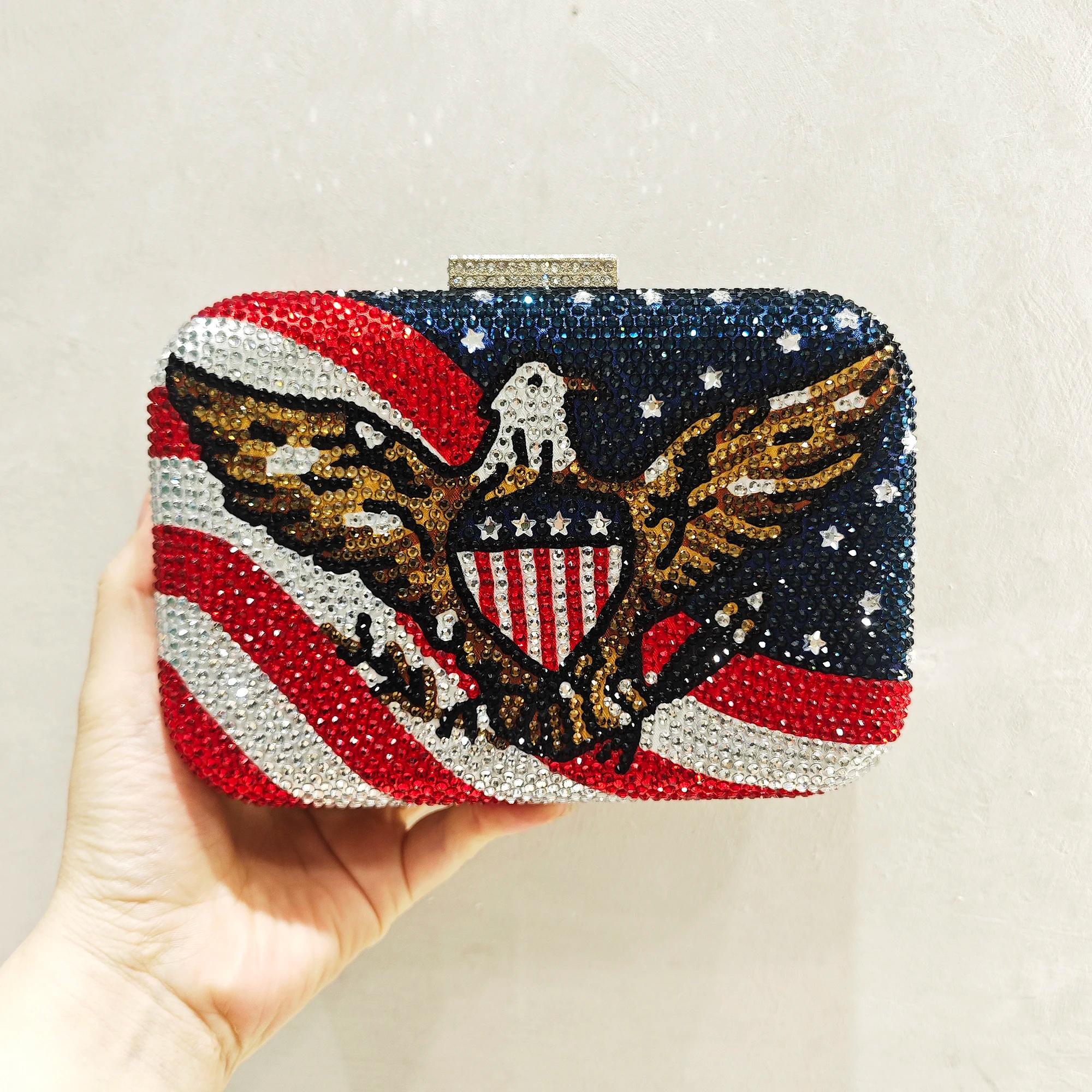 Luxury Eagle Star Diamond Clutch Bag Rhinestone Wedding Evening Clutch Blue Red Gold Crystal Dinner Party Women s Handbags
Luxury Eagle Star Diamond Clutch Bag Rhinestone Wedding Evening Clutch Blue Red Gold Crystal Dinner Party Women s Handbags