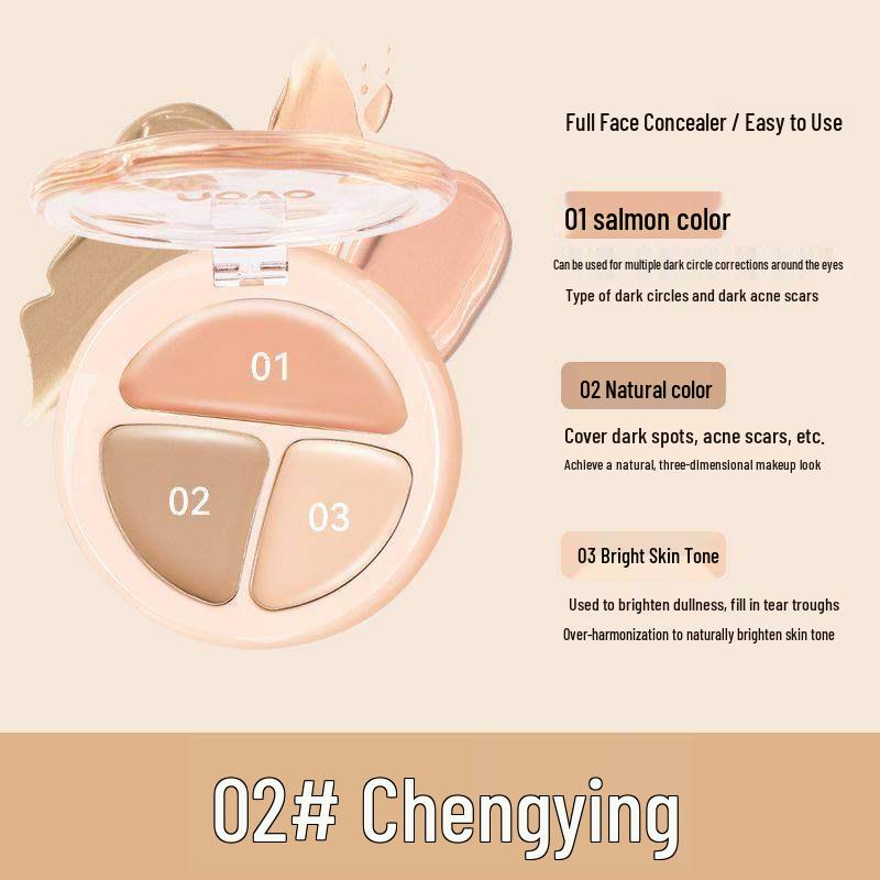 NOVO Tri-Color Concealer: Blemishes, Acne Scars, Face Brightening, Nasolabial Folds, Dark Circles, Natural Coverage
NOVO Tri-Color Concealer: Blemishes, Acne Scars, Face Brightening, Nasolabial Folds, Dark Circles, Natural Coverage