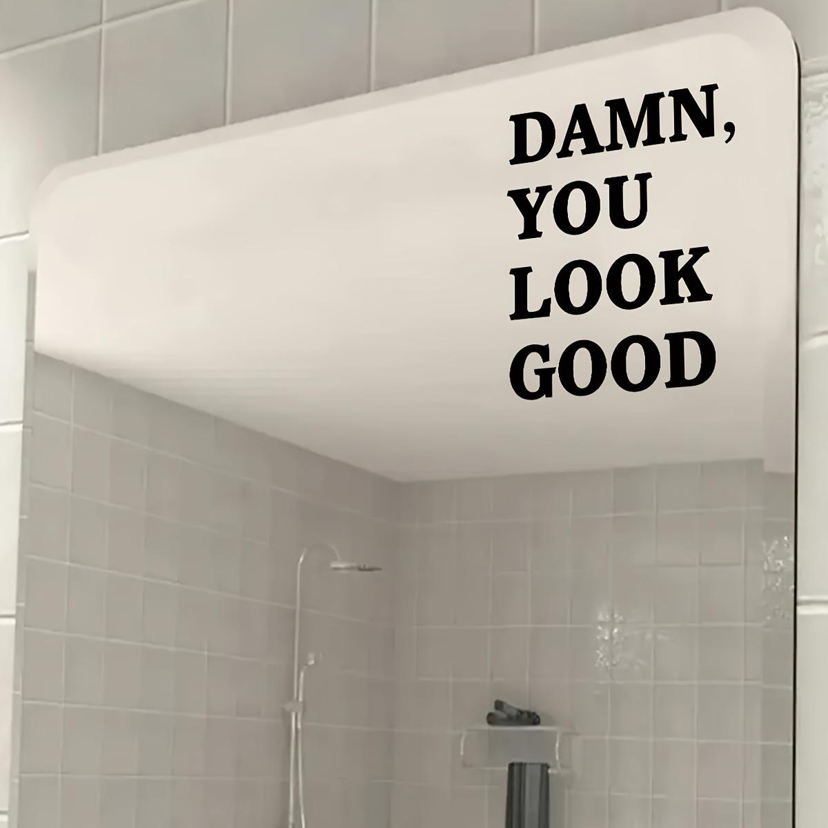 1pc Mirror Decal, Self-Affirmation Slogan Mural In You Look Good , Self-Adhesive Decorative Wall Art Sticker , Background Wall Decor, Home Decoration 30*30CM
1pc Mirror Decal, Self-Affirmation Slogan Mural In You Look Good , Self-Adhesive Decorative Wall Art Sticker , Background Wall Decor, Home Decoration 30*30CM