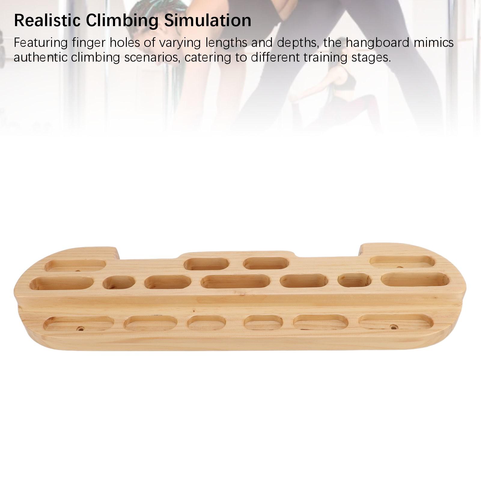 Climbing Fingerboard Wooden Hangboard Portable Climbing Pull Up Bar Grip Strengthener for Rock Climbing Training
Climbing Fingerboard Wooden Hangboard Portable Climbing Pull Up Bar Grip Strengthener for Rock Climbing Training