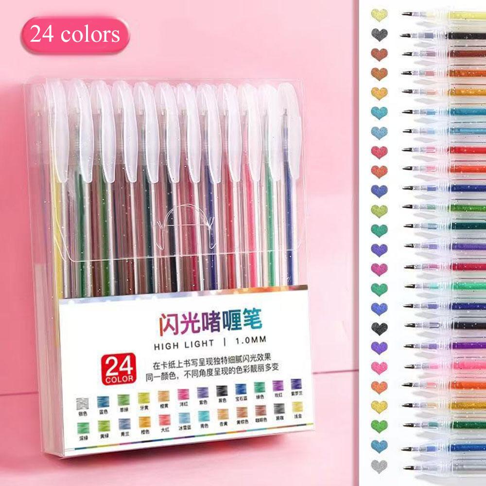 Glitter Pen Set Color Sparkling Gel Neutral Pen for Journaling and scrapbooking
Glitter Pen Set Color Sparkling Gel Neutral Pen for Journaling and scrapbooking