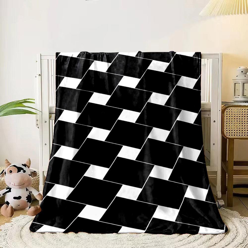 Alternating black parallelograms arranged diagonally with white gaps. for all seasons blanket lunch break throw gift 80cm x 120cm
Alternating black parallelograms arranged diagonally with white gaps. for all seasons blanket lunch break throw gift 80cm x 120cm