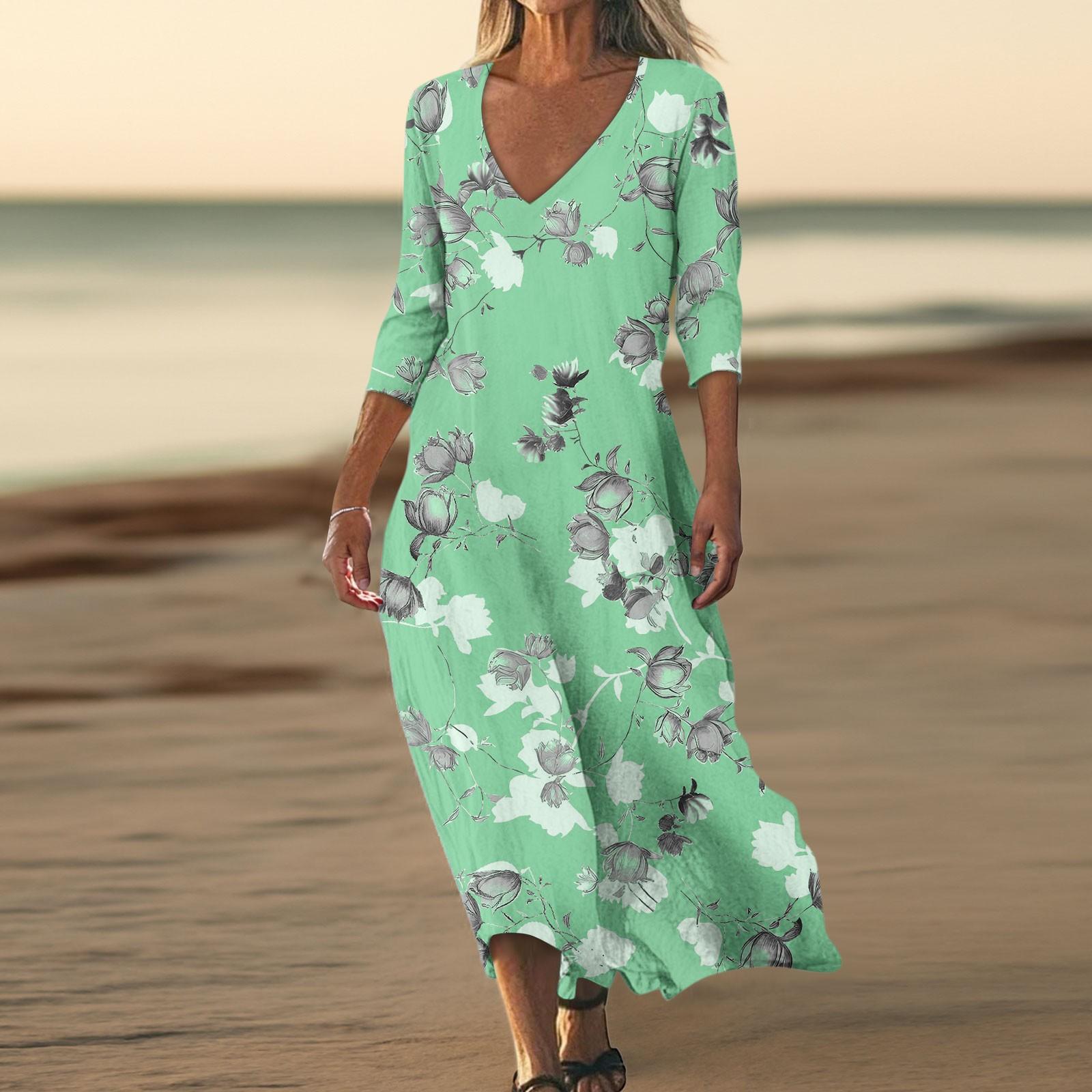 Платья для женщин Винтажный принт Туника с завышенной талией Миди-платье Летнее повседневное Платье с рукавом 3/4 M зелёный
Платья для женщин Винтажный принт Туника с завышенной талией Миди-платье Летнее повседневное Платье с рукавом 3/4 M зелёный