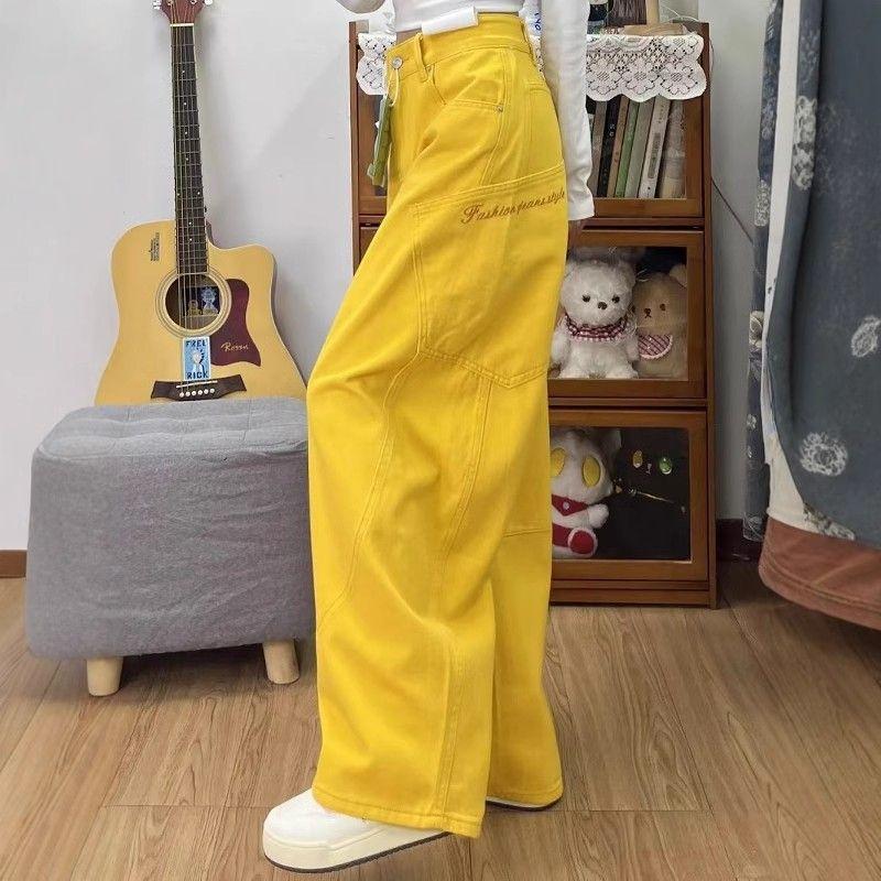 Американские вышитые джинсы широкие от бедра для женщин весна/осень с высокой посадкой свободного кроя облегающие пэчворк дизайн желтые изогнутые брюки M
Американские вышитые джинсы широкие от бедра для женщин весна/осень с высокой посадкой свободного кроя облегающие пэчворк дизайн желтые изогнутые брюки M
