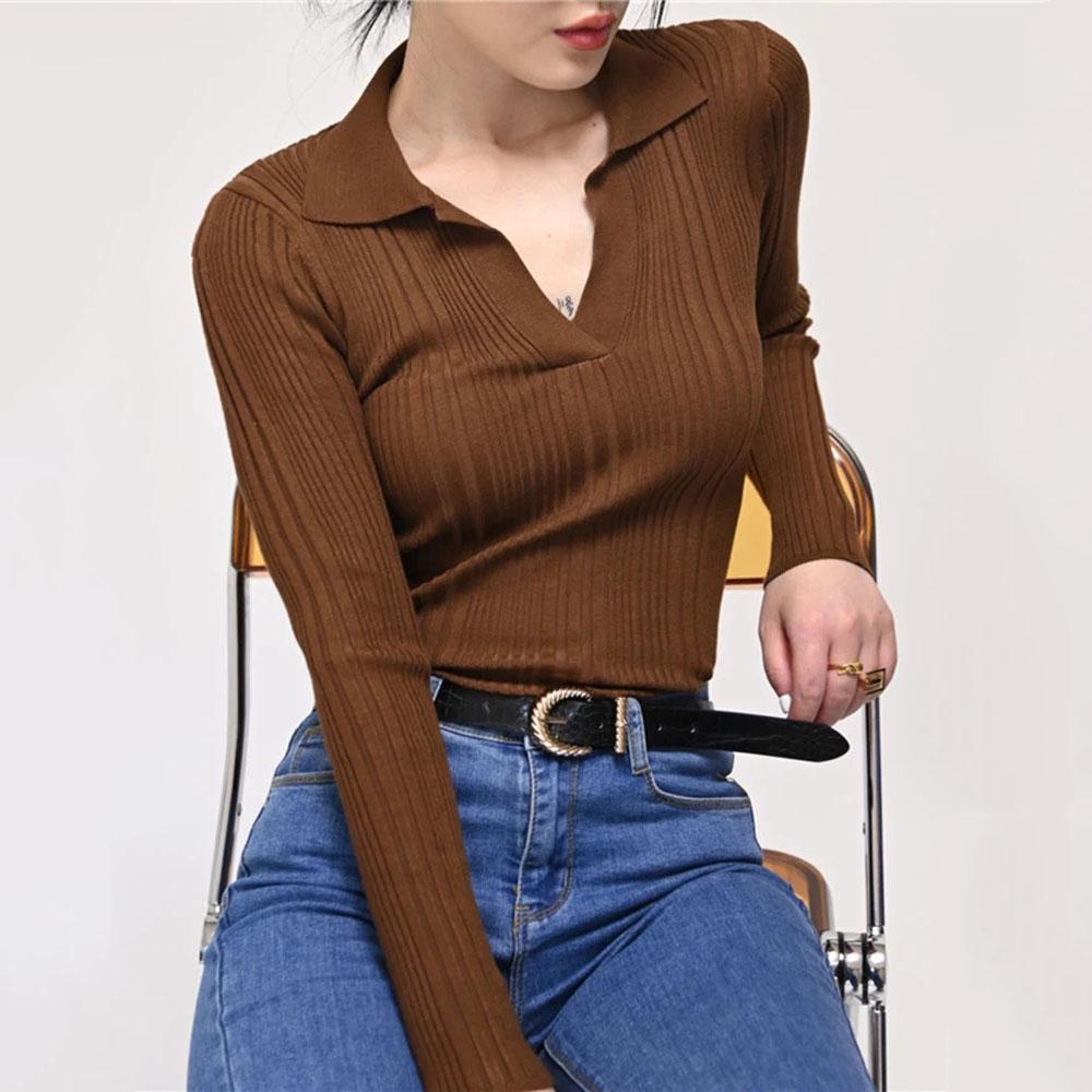 Весна Осень 2025 Новые топы для похудения с отворотами, женские сексуальные мягкие облегающие пуловеры с V-образным вырезом и длинным рукавом C-007 One Size коричневый
Весна Осень 2025 Новые топы для похудения с отворотами, женские сексуальные мягкие облегающие пуловеры с V-образным вырезом и длинным рукавом C-007 One Size коричневый