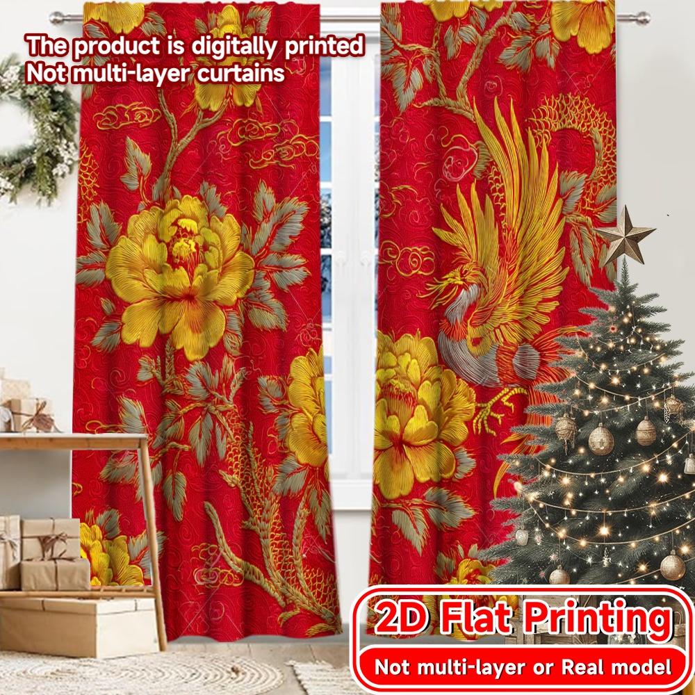 Set Of 2 Flat Printing Blossom Lantern Popular Curtain Cloth Polyester Curtains Decorations Inside Decorative Bedroom Perfect For Decor W100*H70(CM)-Grommet top&2PCS
Set Of 2 Flat Printing Blossom Lantern Popular Curtain Cloth Polyester Curtains Decorations Inside Decorative Bedroom Perfect For Decor W100*H70(CM)-Grommet top&2PCS