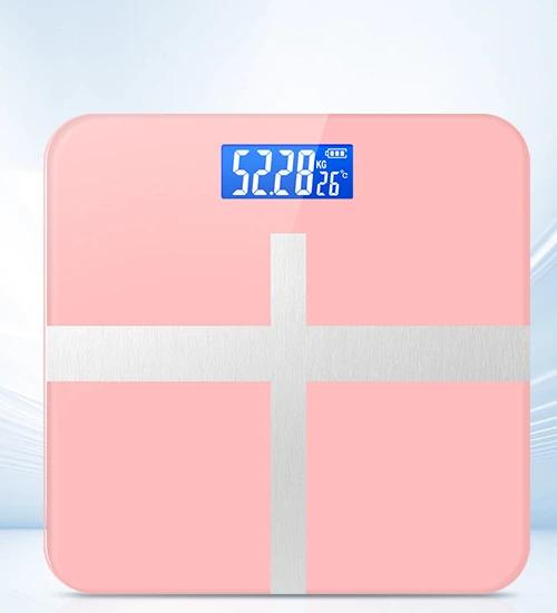 Интеллектуальные электронные весы для взвешивания, модель взвешивания человека, бытовые высокоточные весы для измерения жира, весы розовый